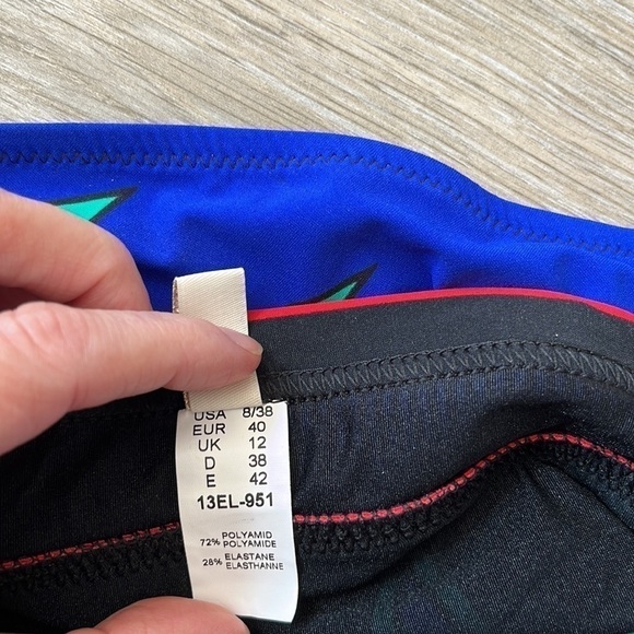 GOTTEX Bikini, Bra Style, Underwire Bikini Top, Geometric Jewel Tone, Size 8 (6) - Picture 6 of 12